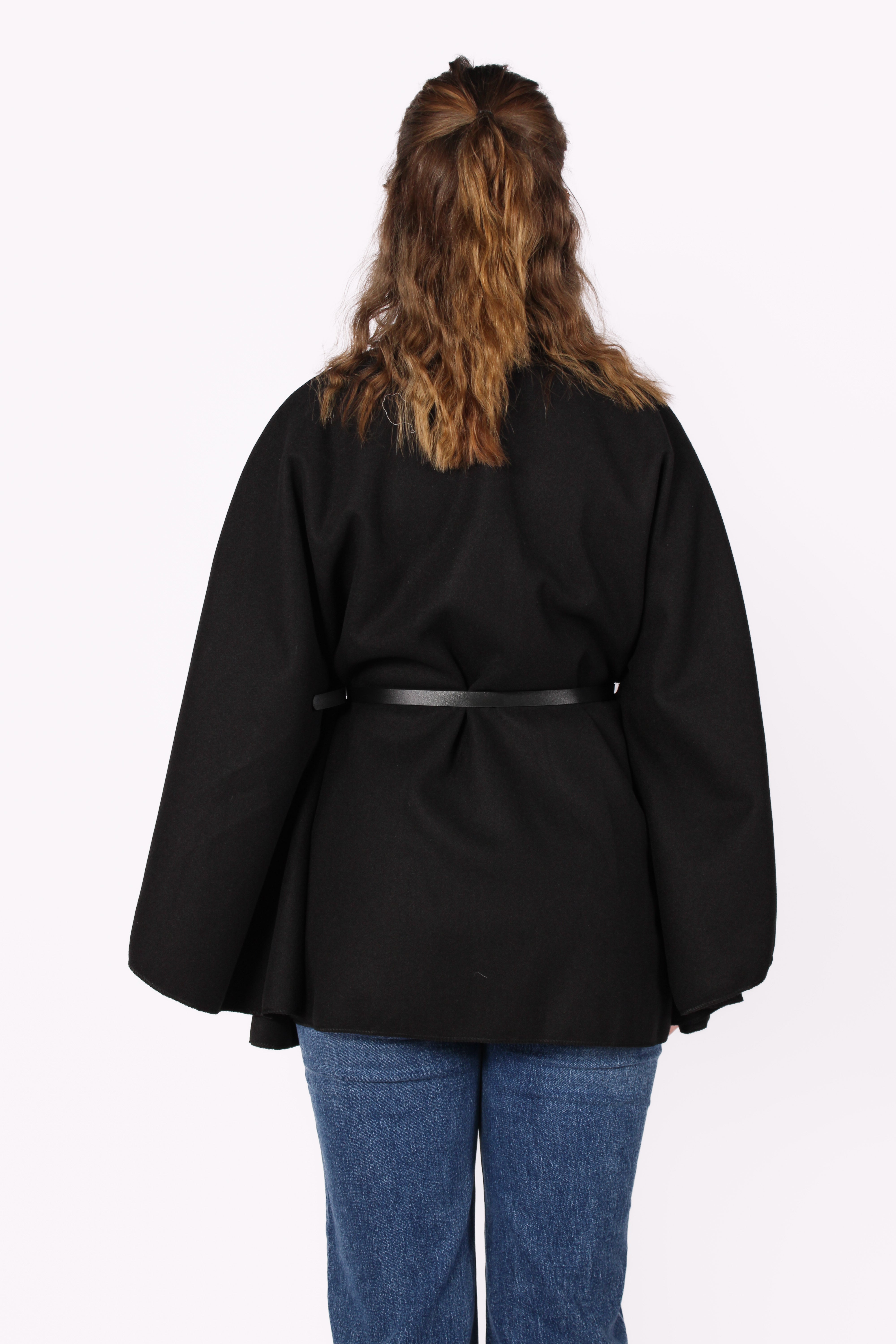 Poncho long avec ceinture