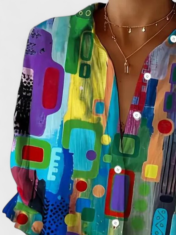 Rose™ | Chemisier élégant à motif géométrique