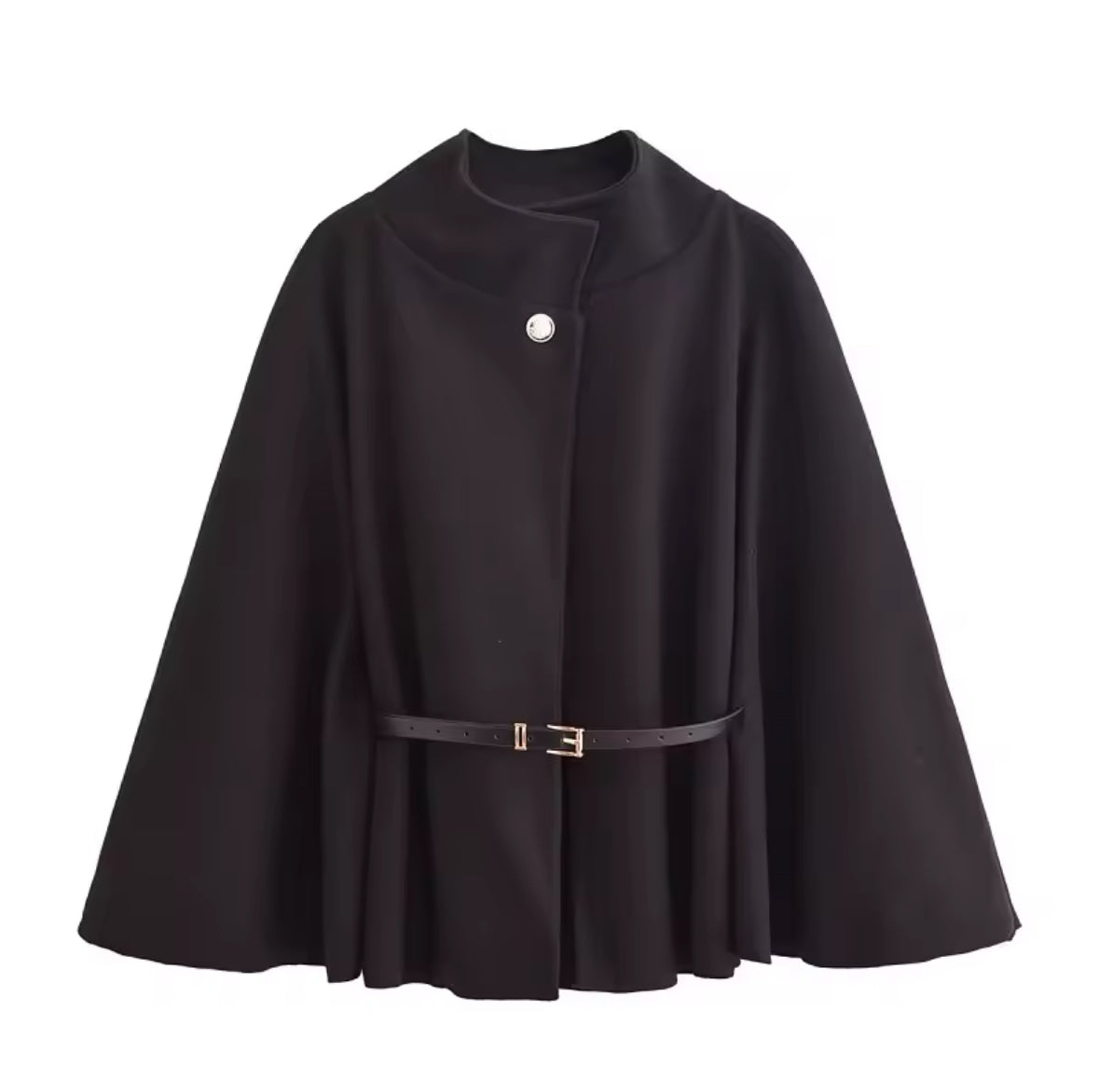 Poncho long avec ceinture