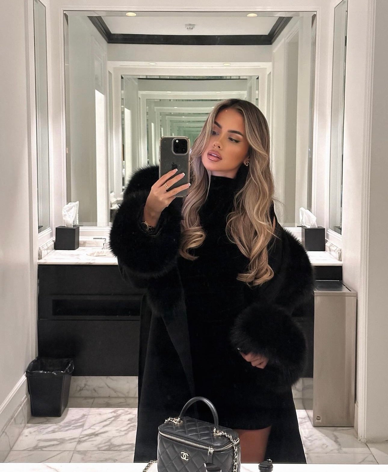 Alize | Manteau en fourrure et cachemire