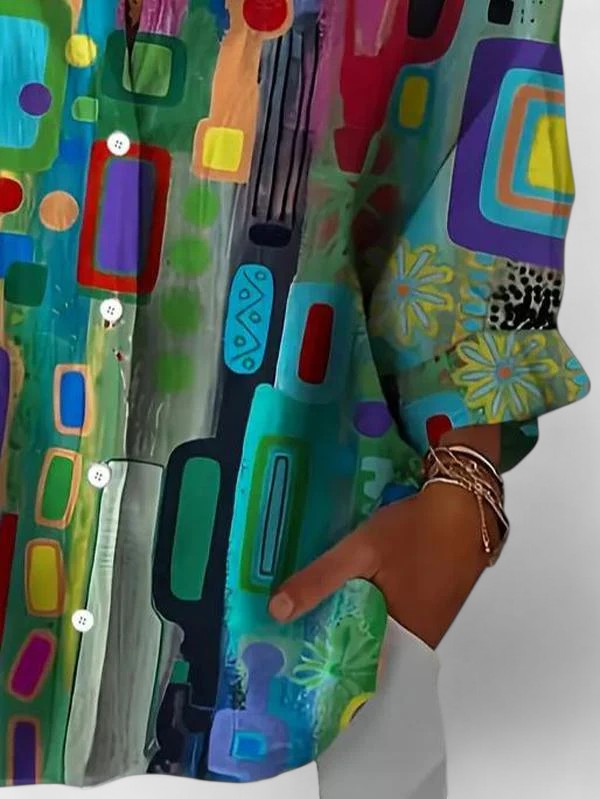 Rose™ | Chemisier élégant à motif géométrique